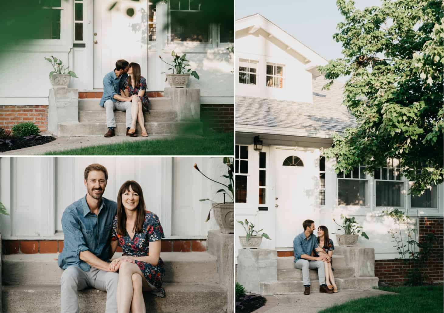 at home engagement photos