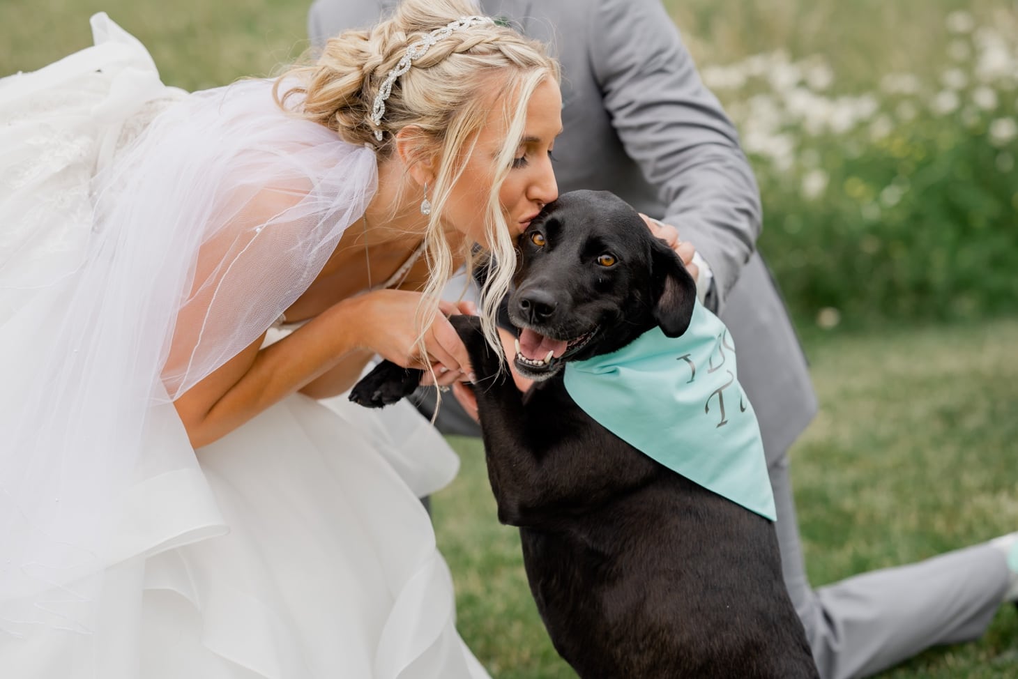 35 Bride with dog norwalk iowa wedding