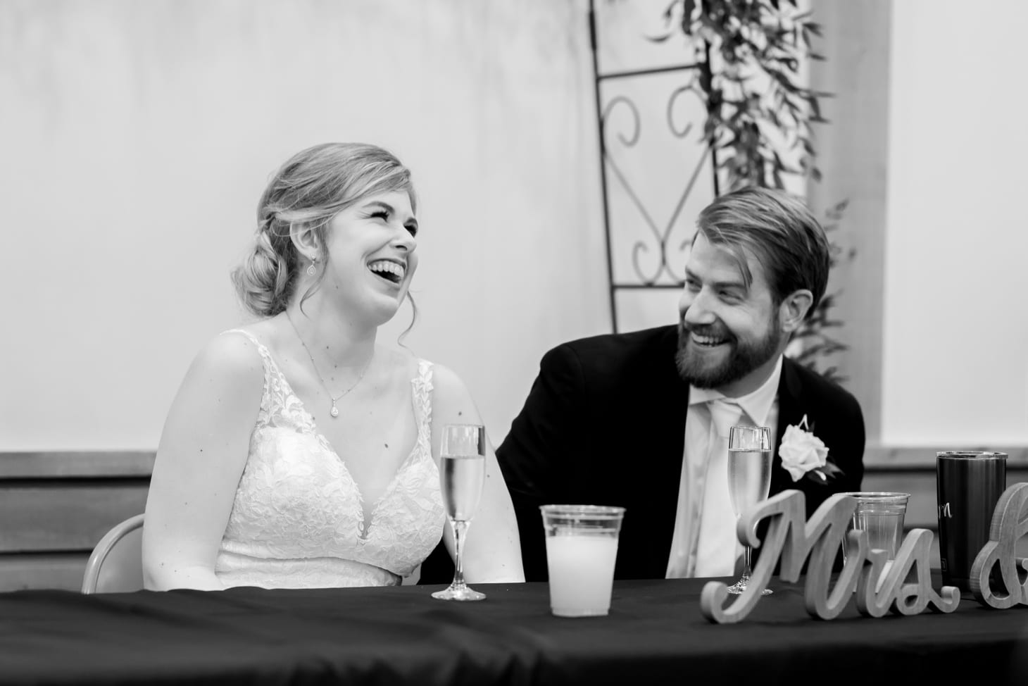 56 bride and groom candid moment reiman gardens reception