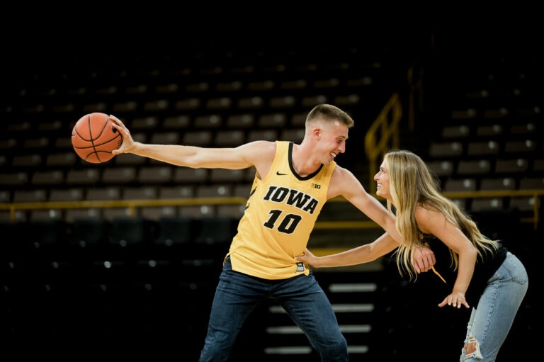 University of Iowa Basketball Engagement Session | Makenzie + Joe