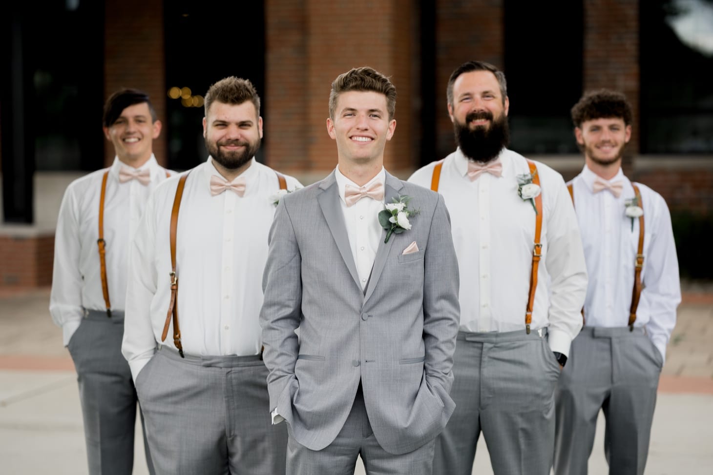 25 groomsmen with groom south bend wedding 1