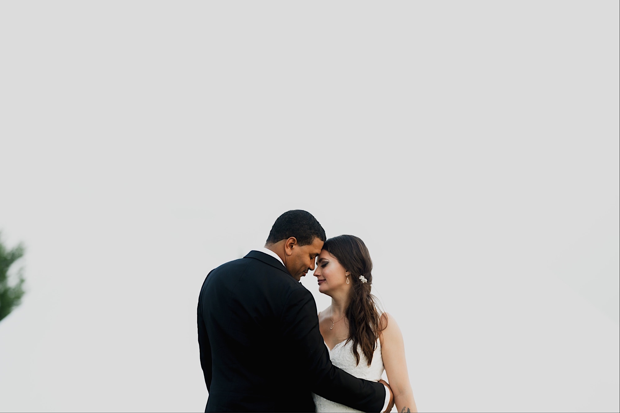 couples portrait at fireside winery wedding