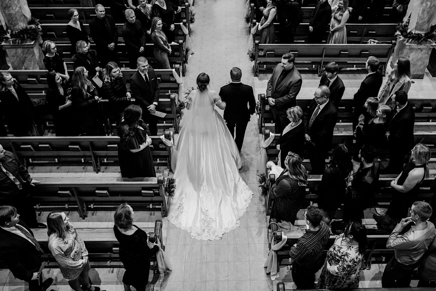 bride walking down the aisle baraboo wisconsin wedding ceremony
