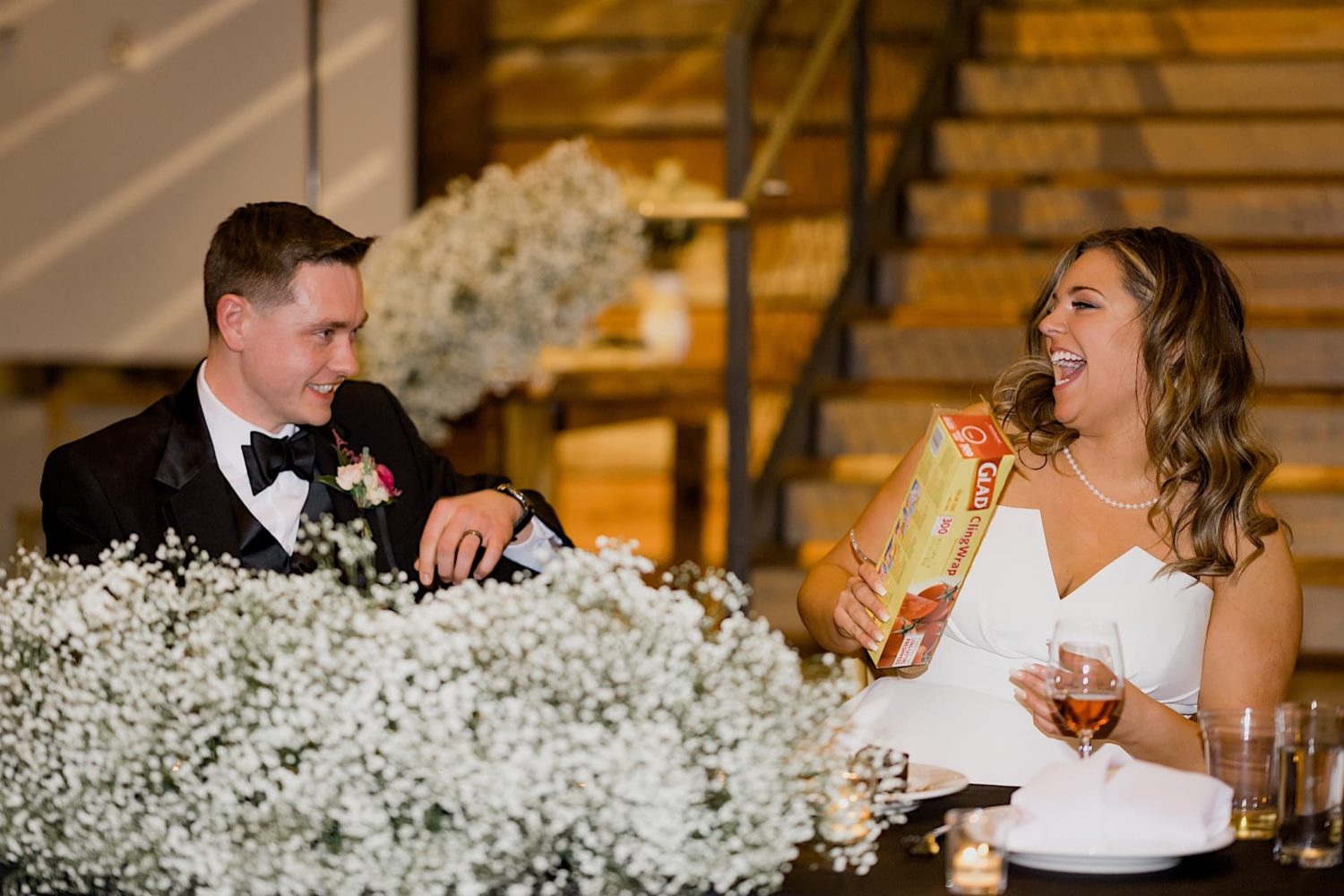 candid wedding speech moments at the river center des moines iowa