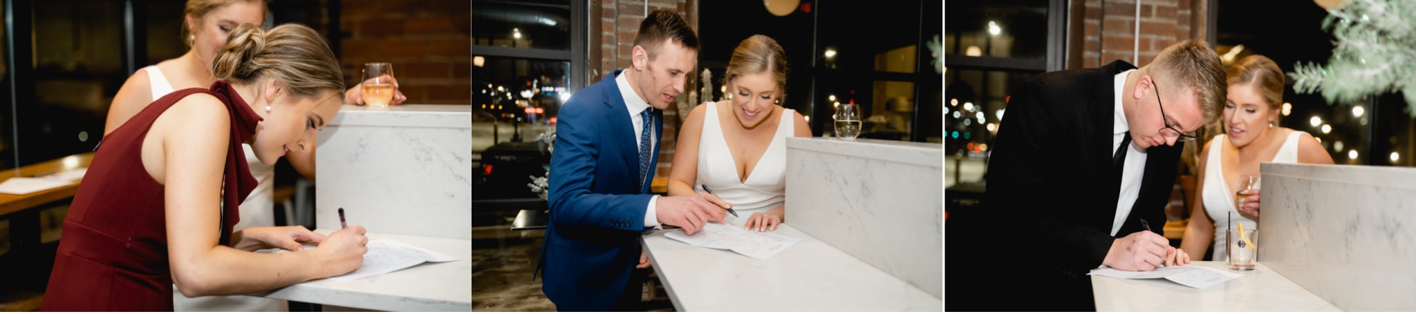 signing of the marriage license