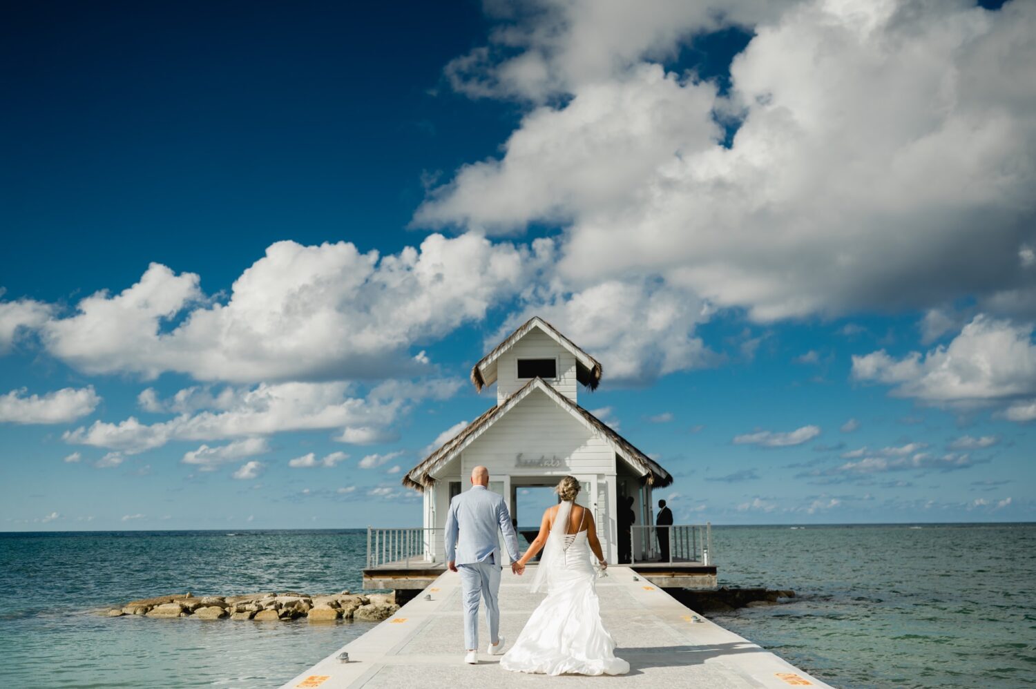 bride and groom destination wedding sandals resort montego bay jamaica