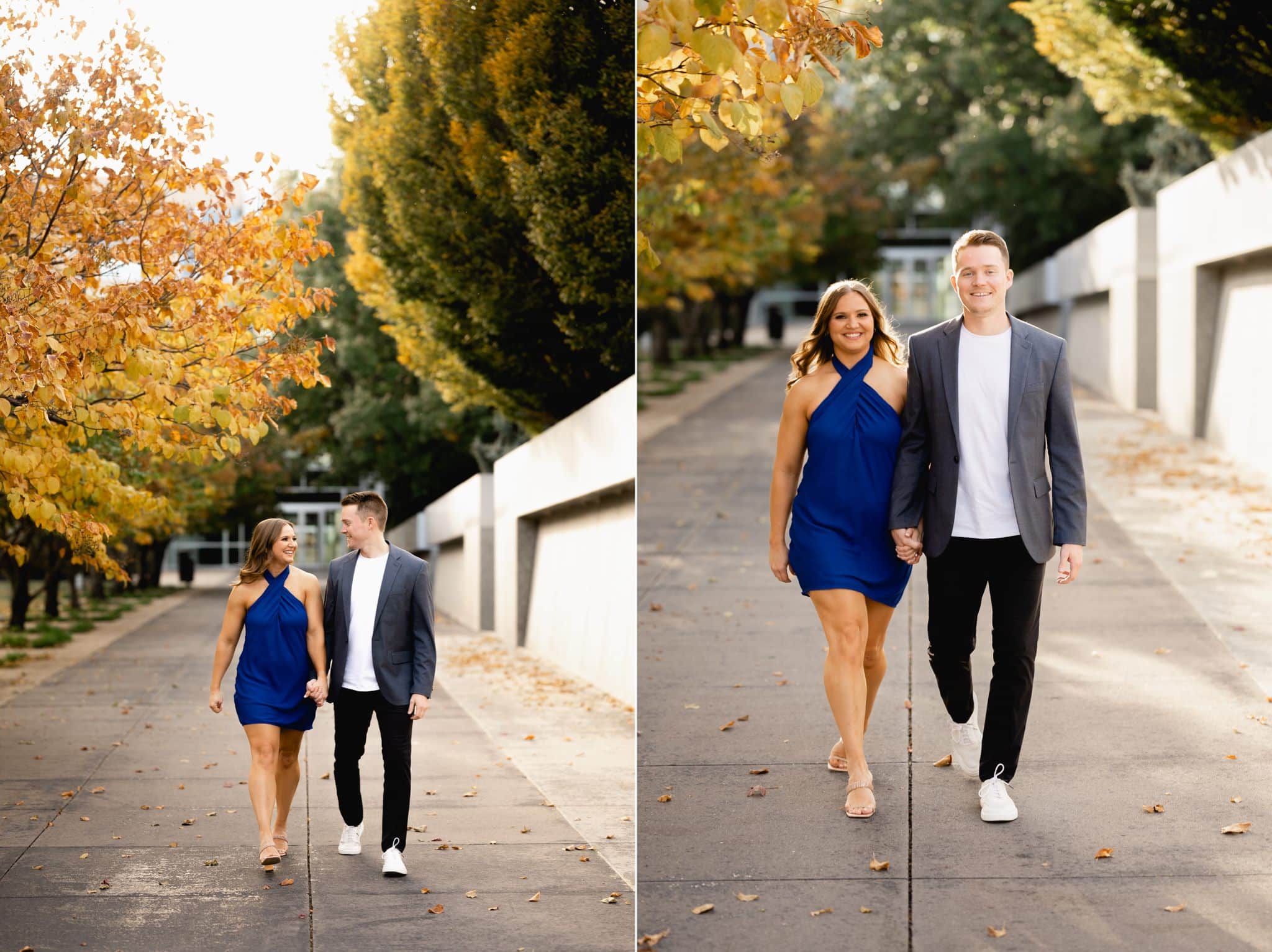 fall engagement photos in des moines
