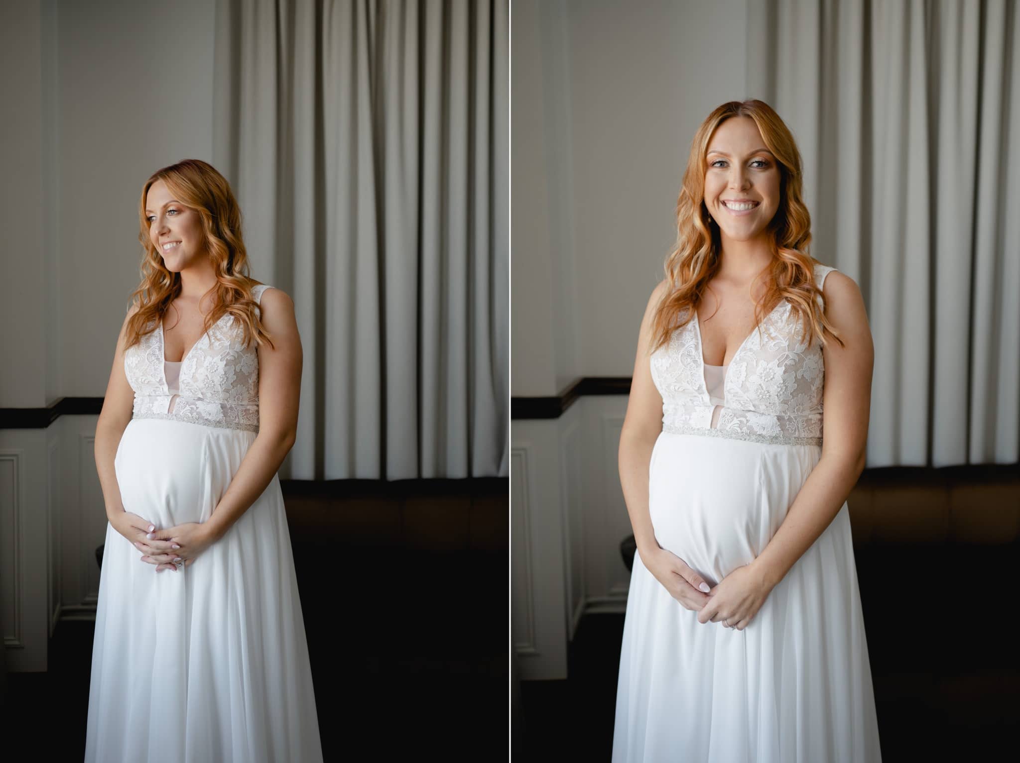 bride with beautiful window light at surety hotel