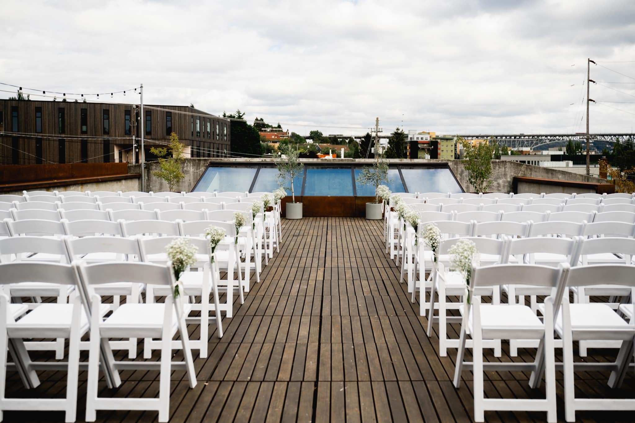 rooftop wedding ceremony at fremont foundry seattle