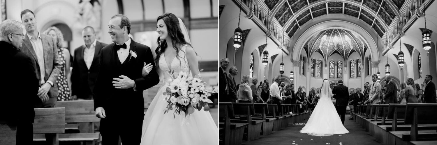 stunning wedding photos at st ambrose cathedral