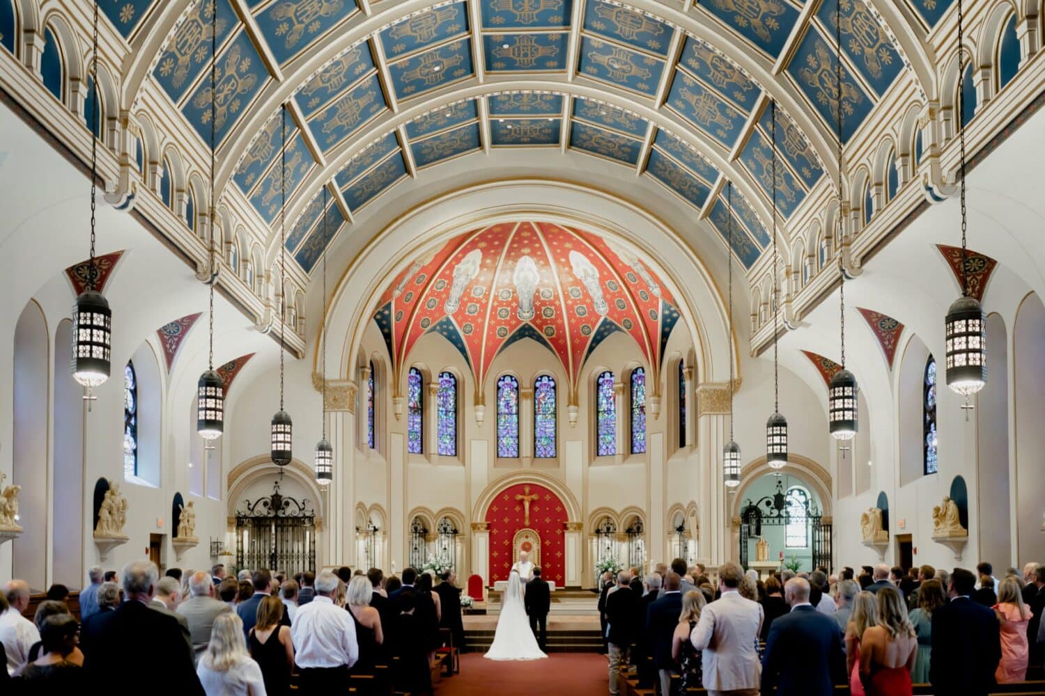 beautiful st ambrose cathedral wedding photos