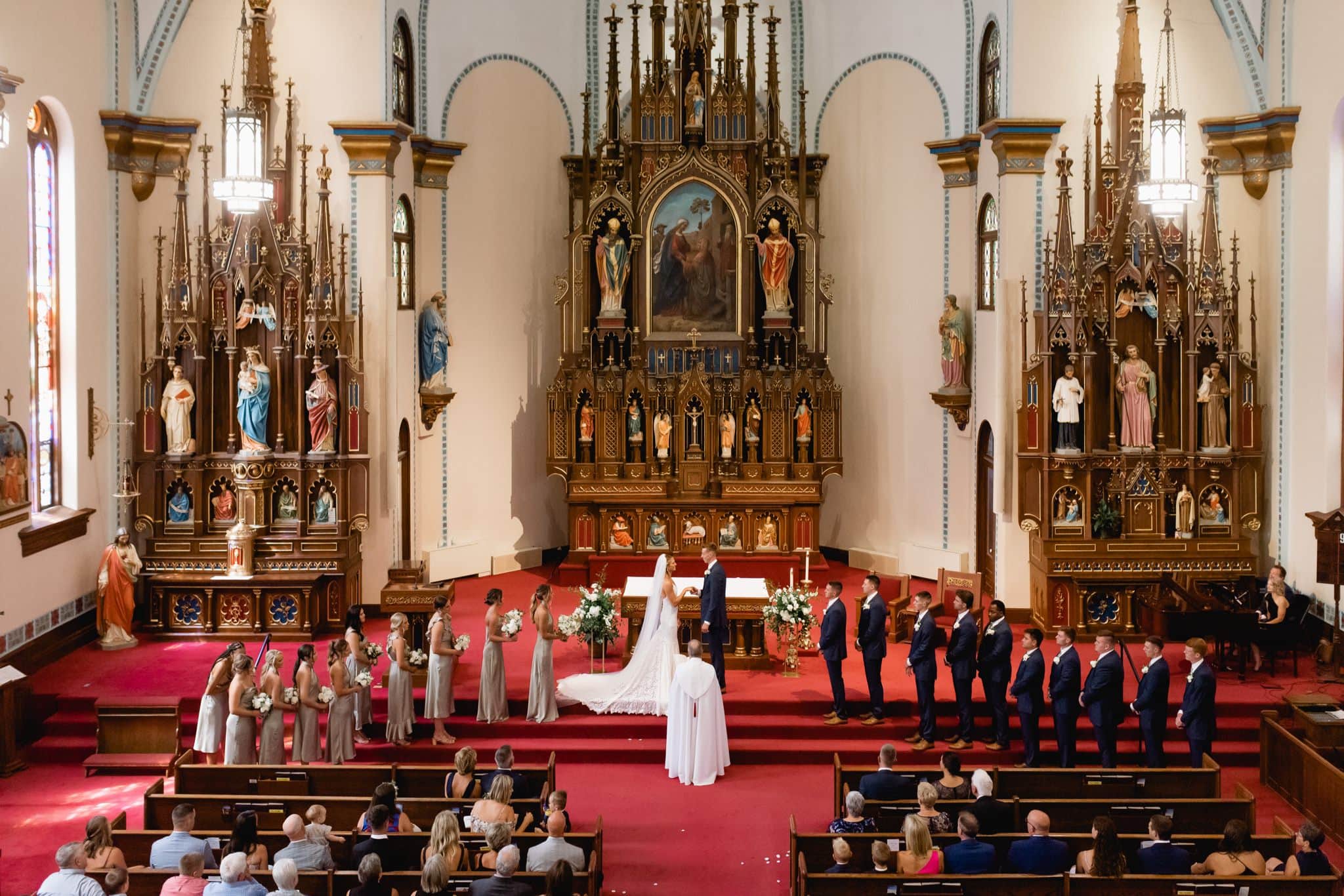 stunning church wedding photos in Iowa City Iowa