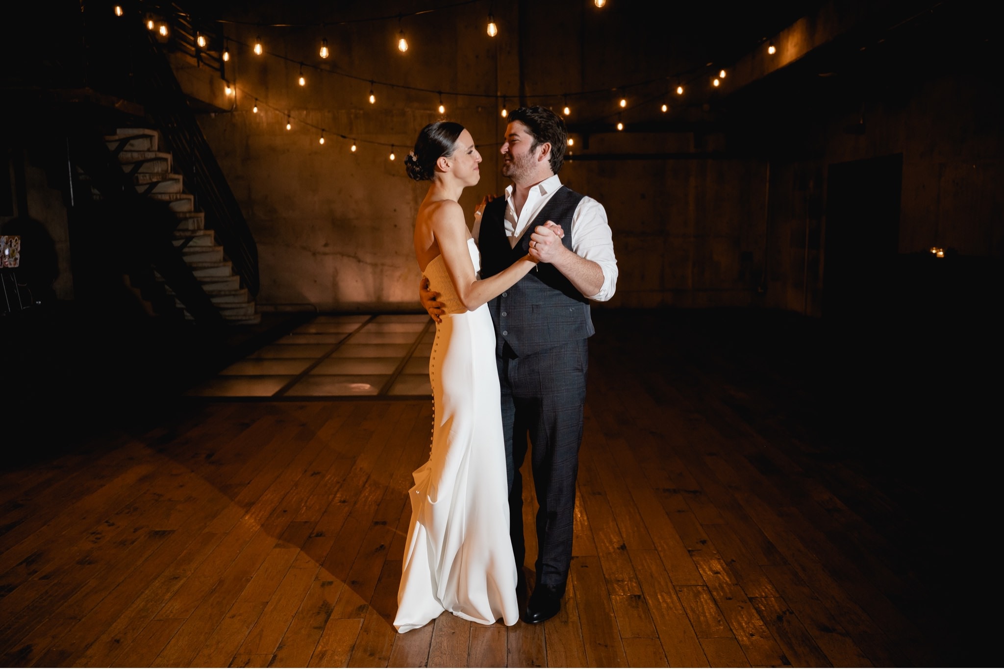first dance at fremont foundry wedding venue