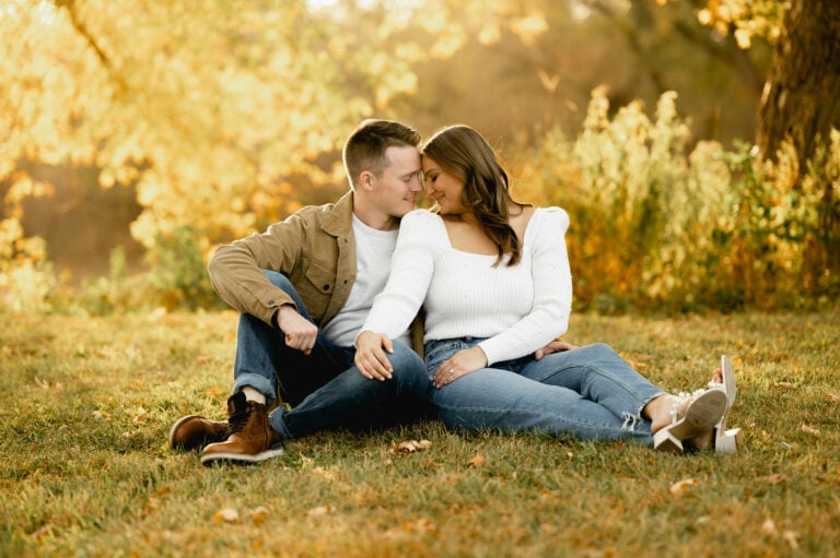 Fall Engagement Photos in Des Moines