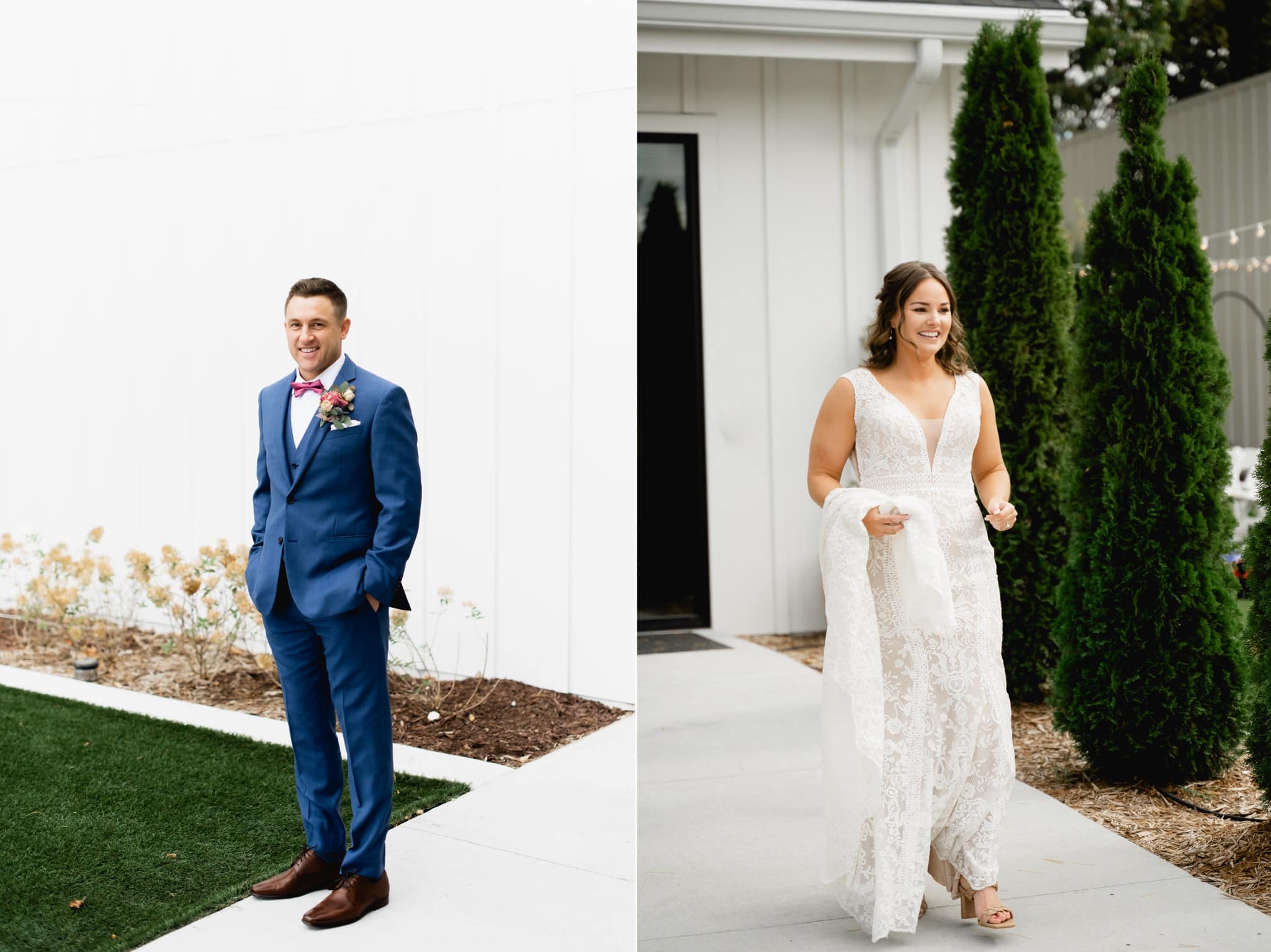 bride and groom portraits at willow on grand