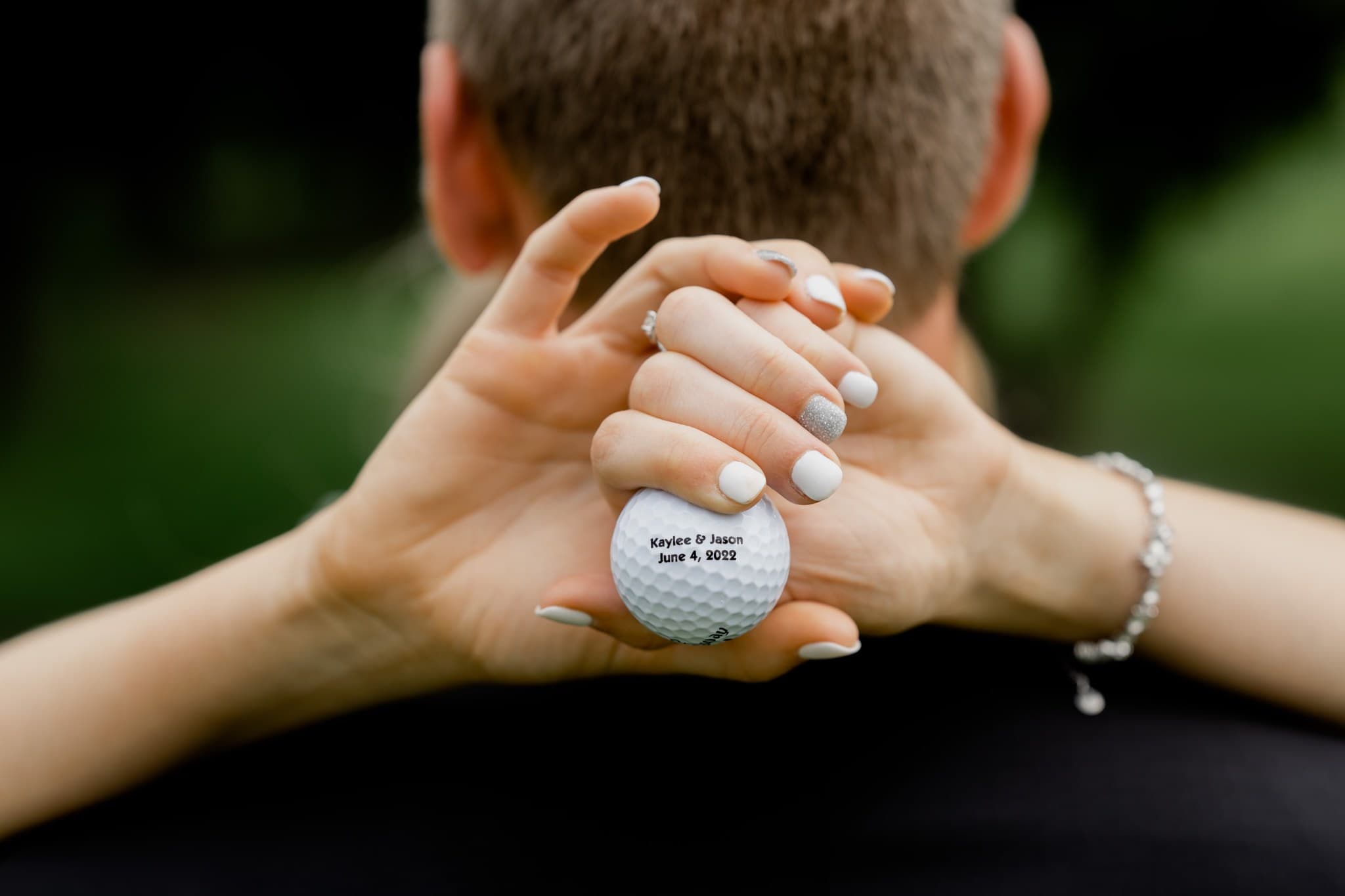 customized golf ball wedding date