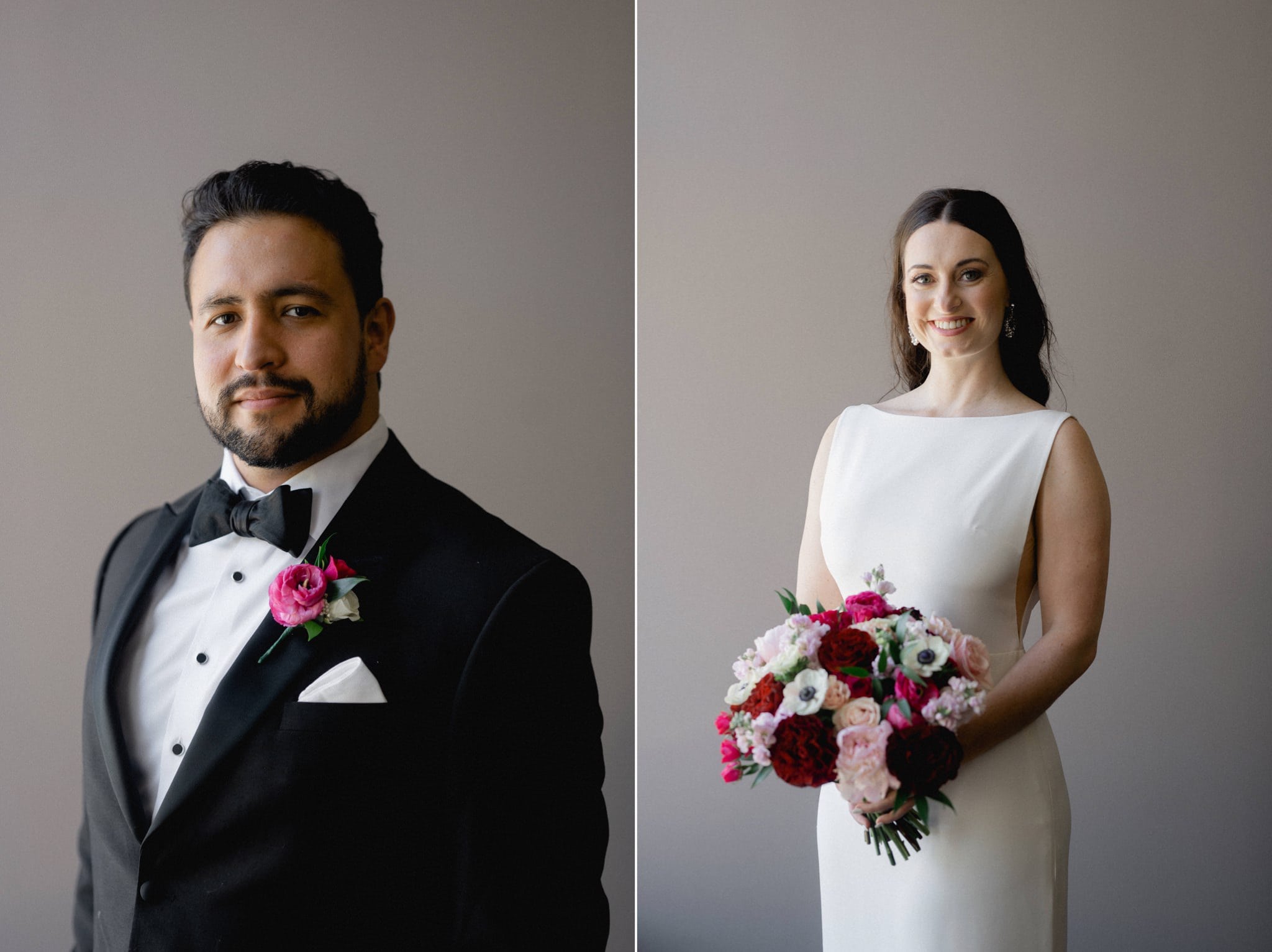 bride and groom portraits at surety hotel wedding