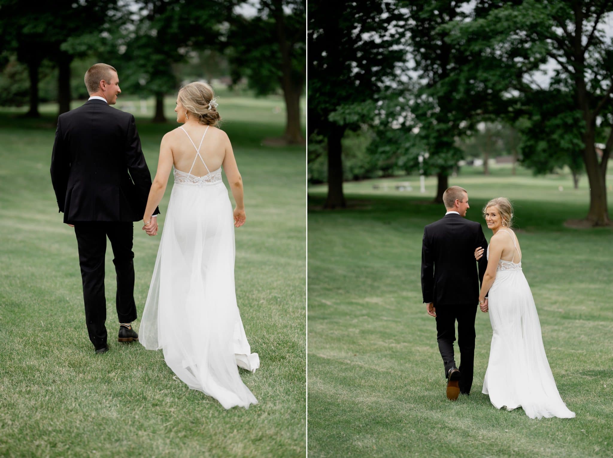 bridal portraits at Des Moines Golf and Country Club