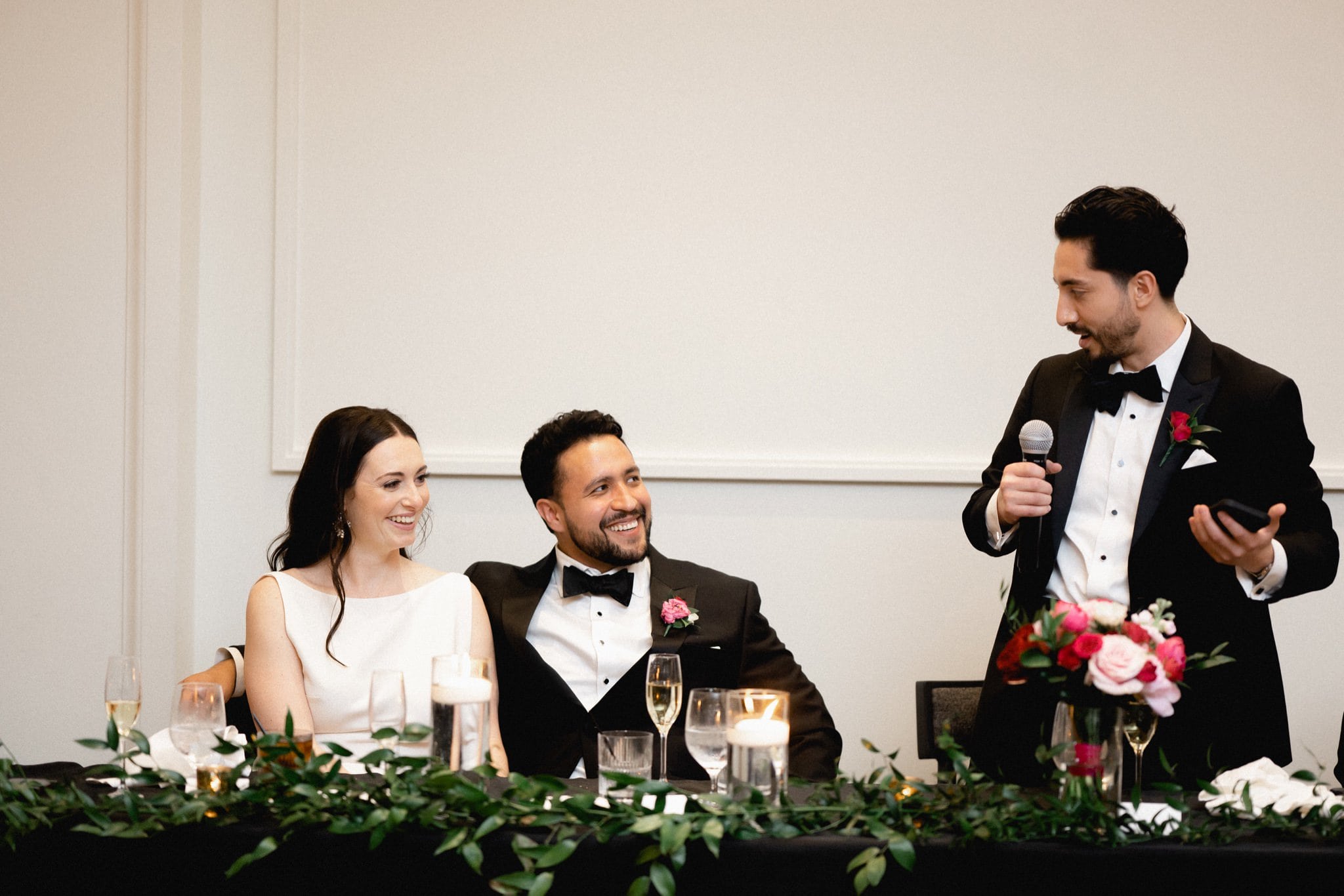 speech photos at surety hotel wedding reception