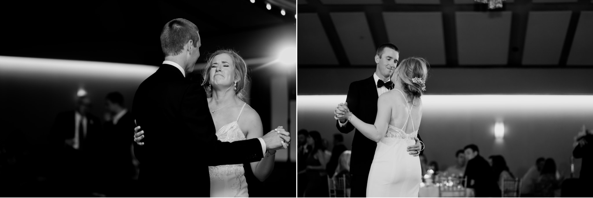 bride and groom first dance at Des Moines Golf and Country Club