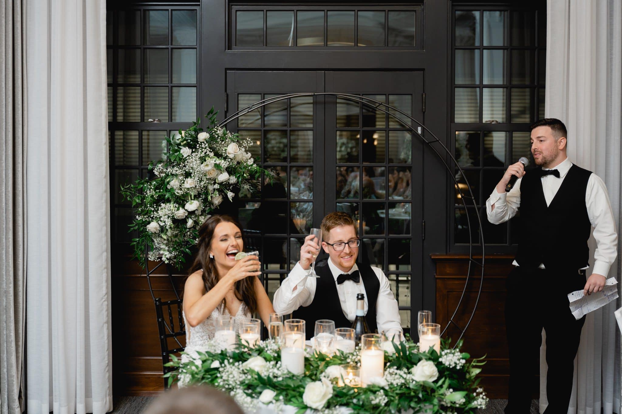 wedding toasts at the tea room