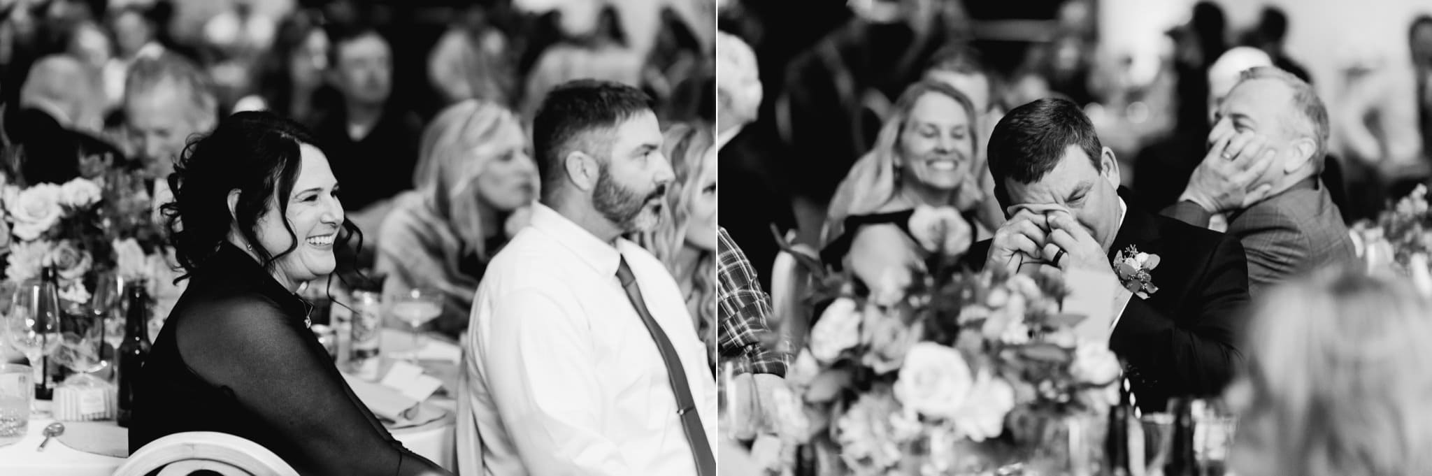 crowd reactions from wedding speeches