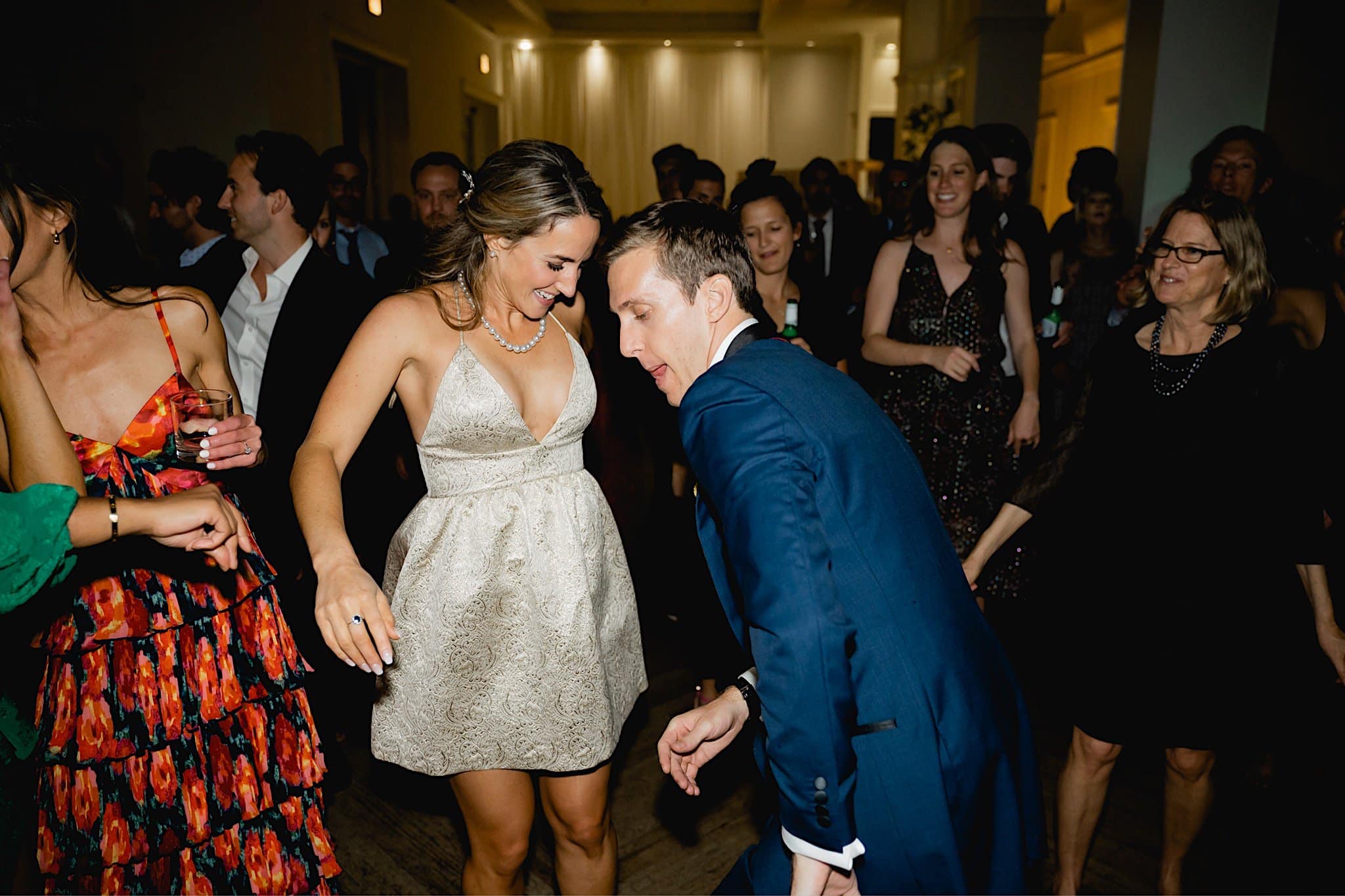 bride and groom dancing at chicago illuminating company wedding
