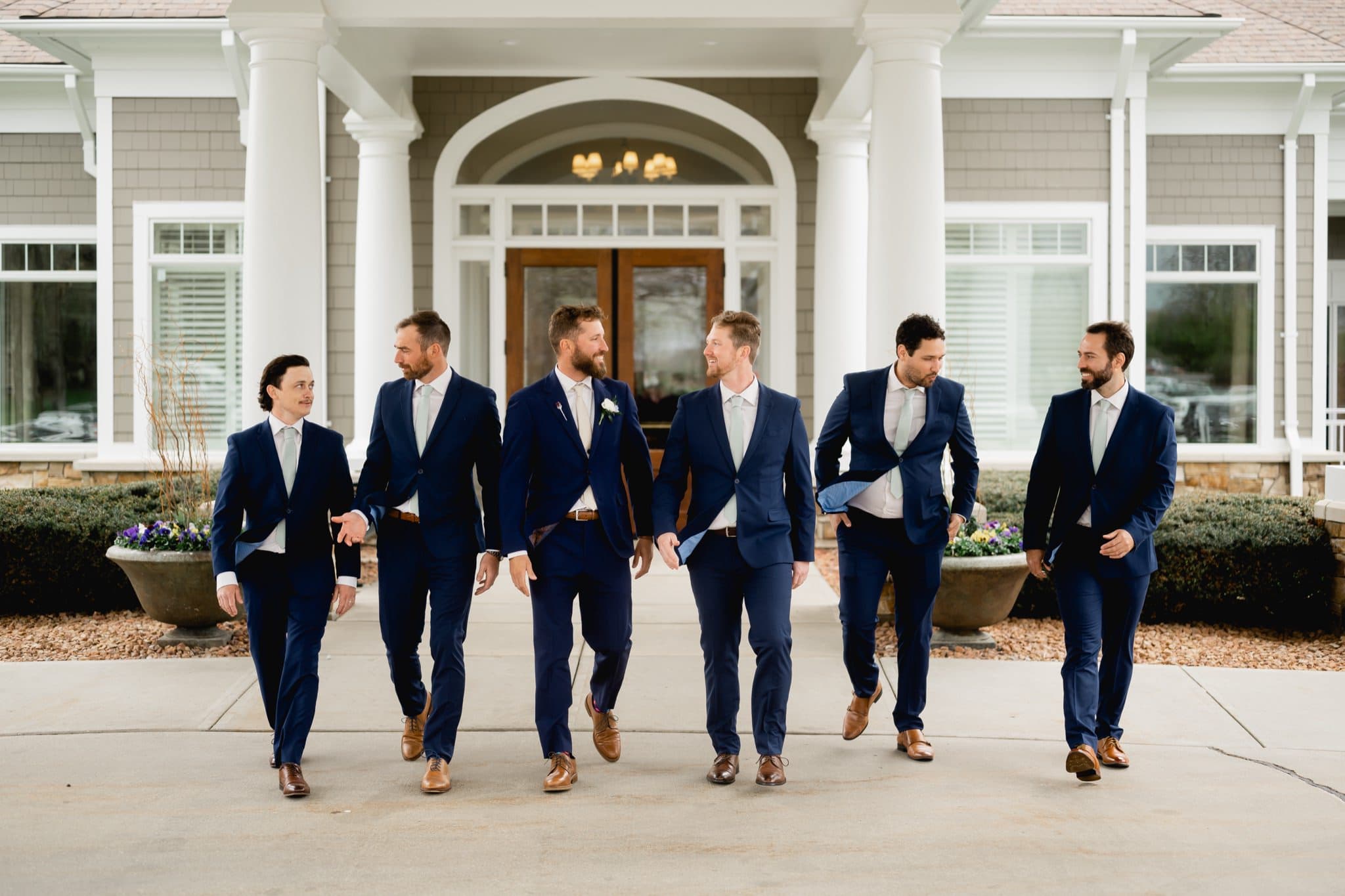groomsmen at glen oaks country club