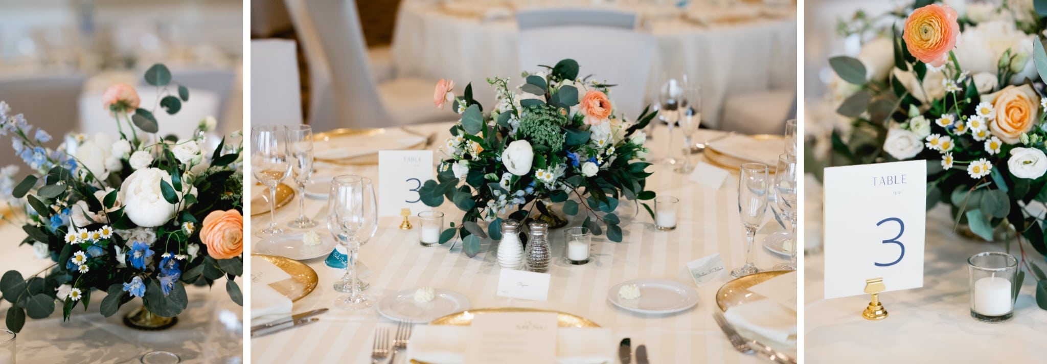 wedding reception detail photos at glen oaks country club