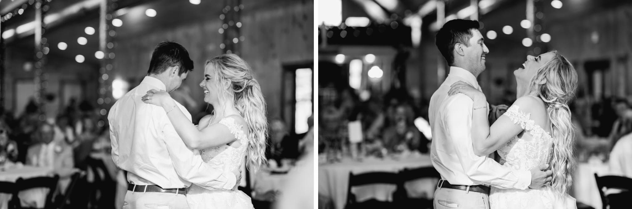 bride and groom dancing at country lane lodge
