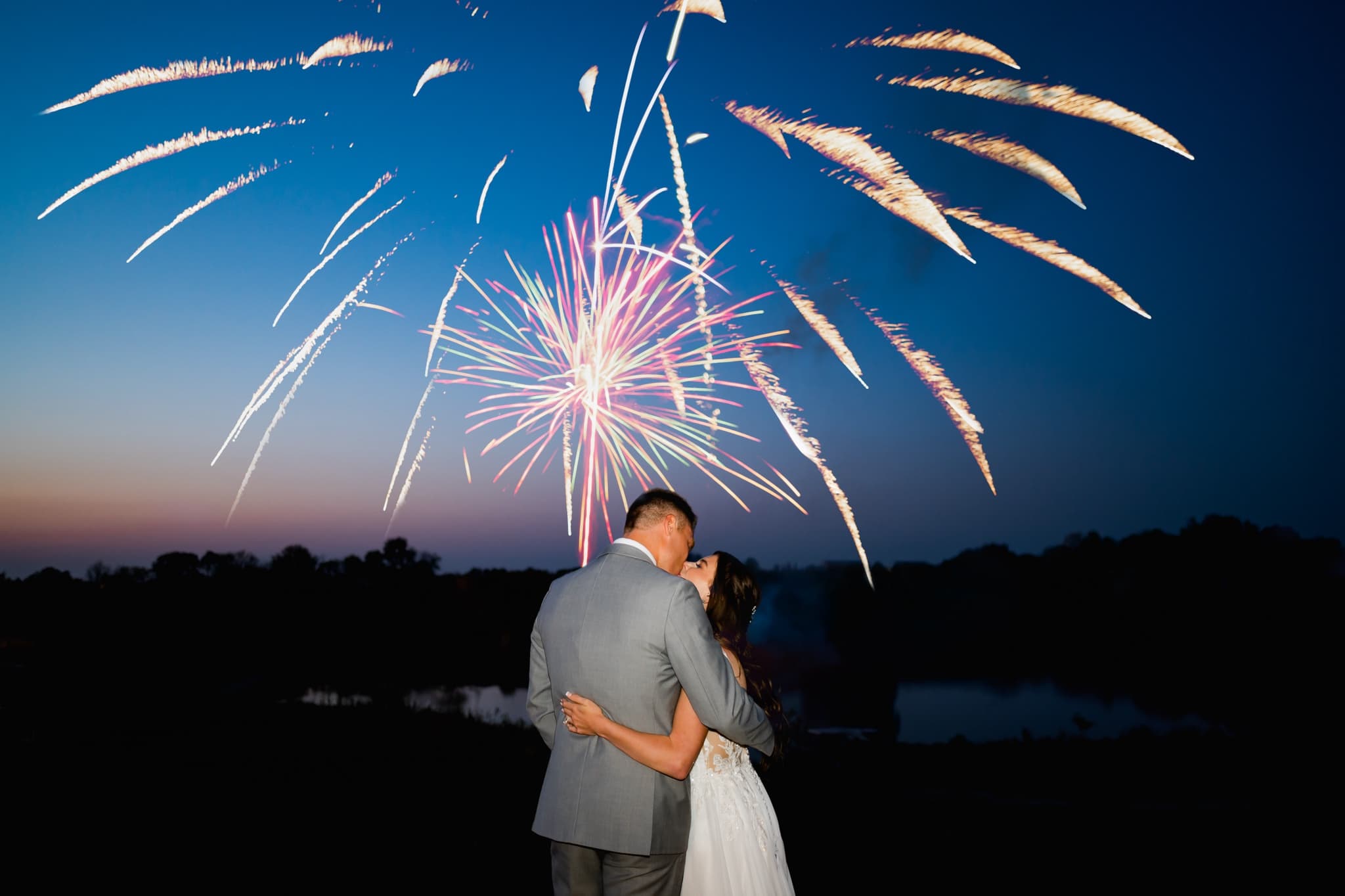 fireworks kissing photo at carper winery